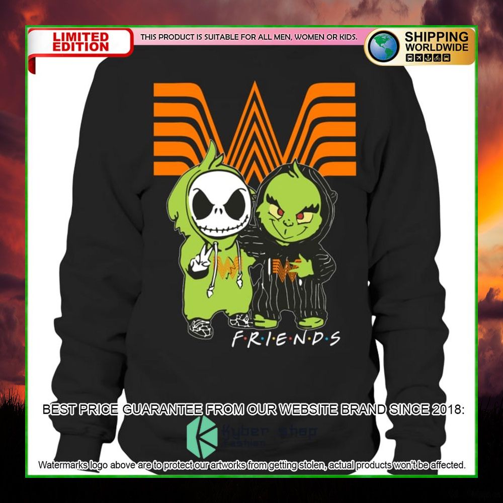 whataburger jack skelltington grinch friends hoodie shirt limited edition tygip