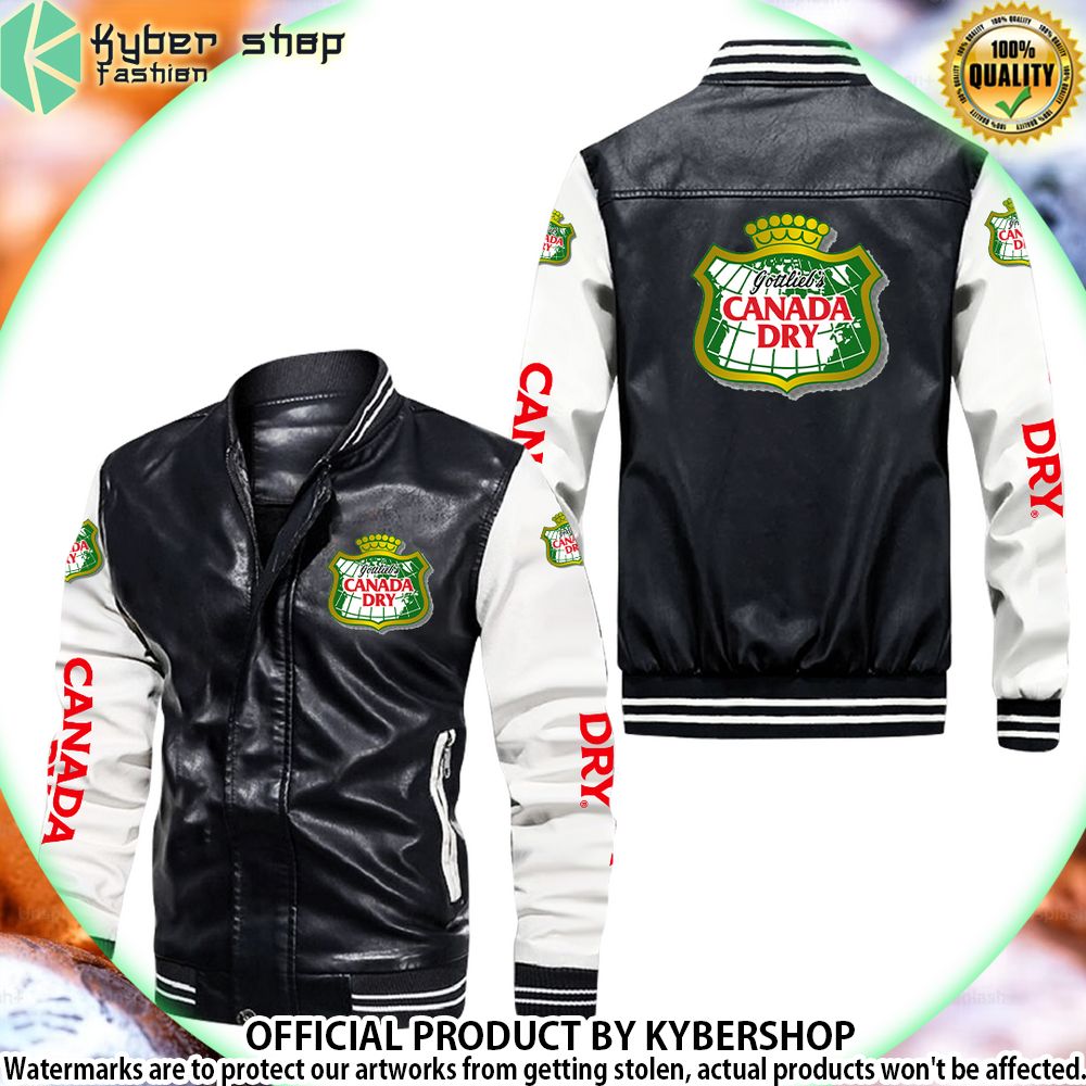canada dry ginger ale bomber leather jacket limited edition nkcn6