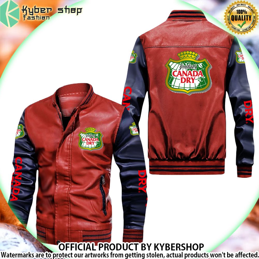 canada dry ginger ale bomber leather jacket limited edition olb3s