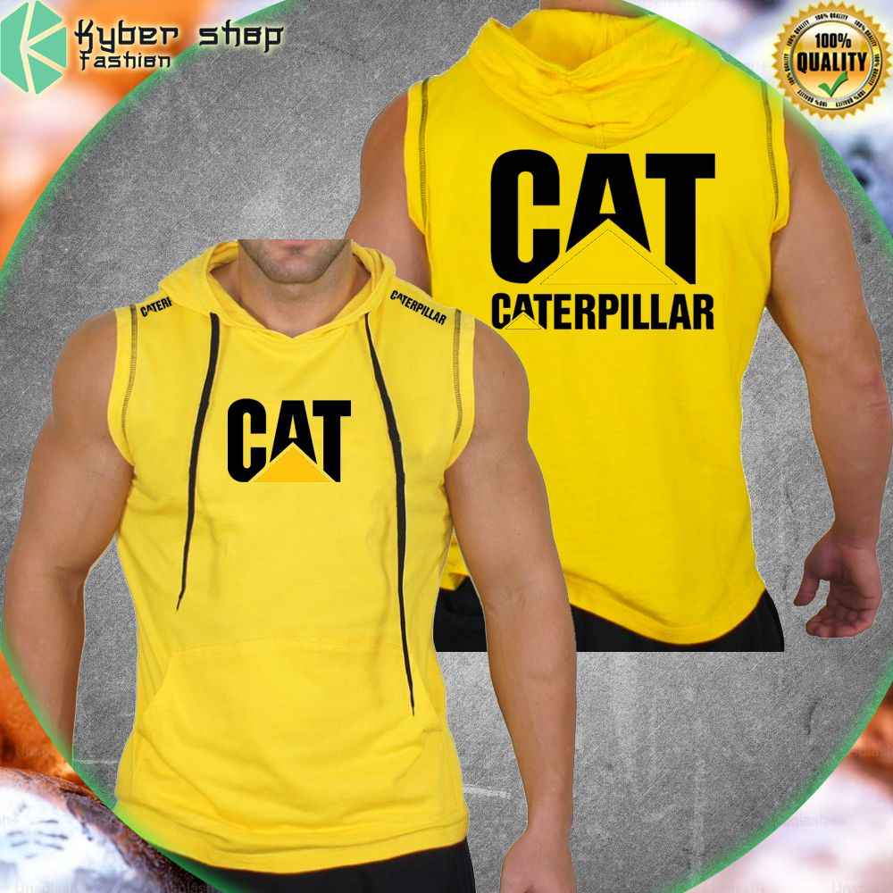 caterpillar sleeveless hoodie limited edition kj5of