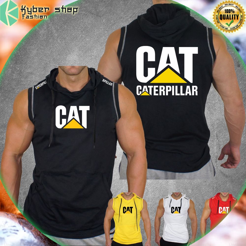 caterpillar sleeveless hoodie limited edition qk3lw