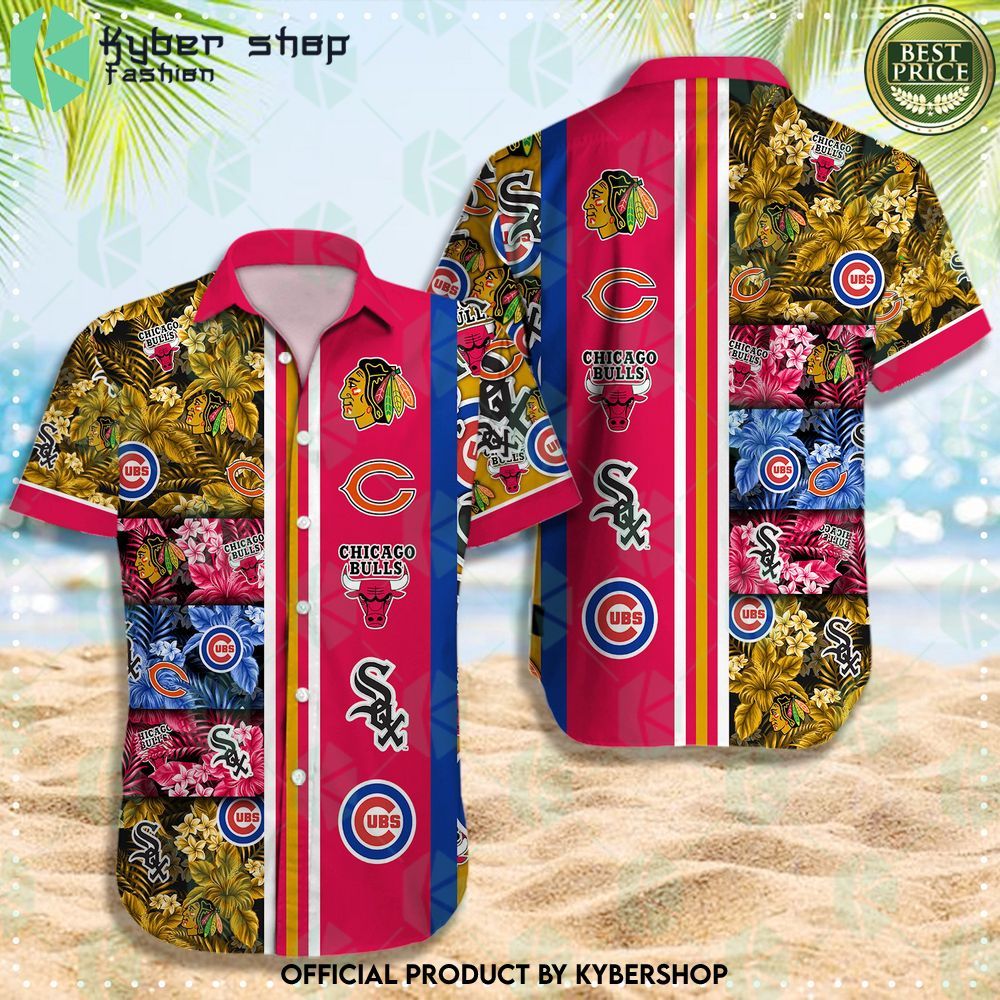 Chicago Blackhawks Chicago Bulls Chicago White Sox Chicago Cub Chicago Bears Hawaiian Shirt - LIMITED EDITION