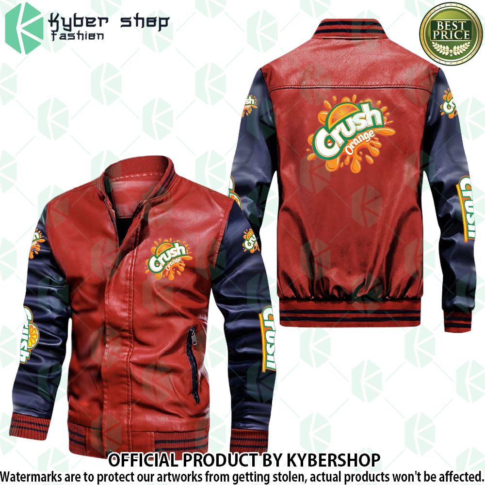 crush drink bomber leather jacket limited edition aigel