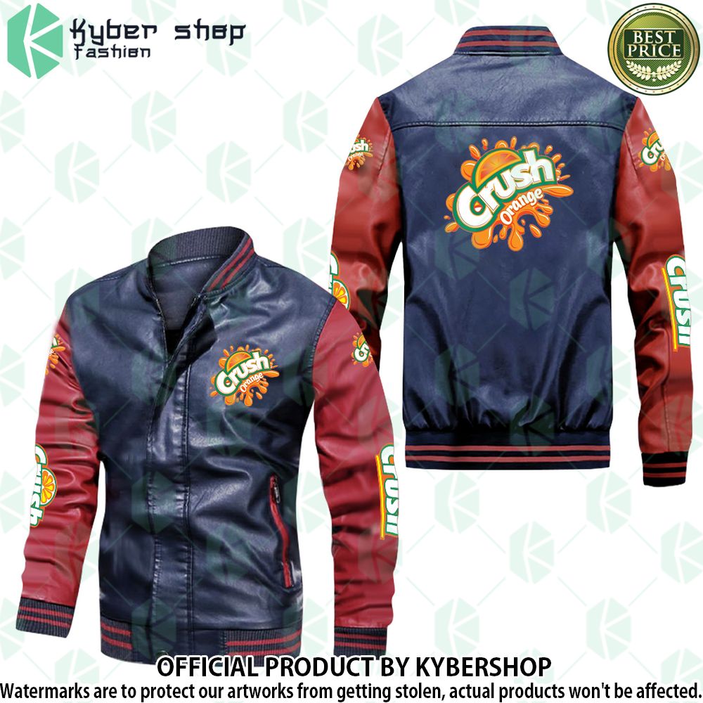 crush drink bomber leather jacket limited edition l73jc