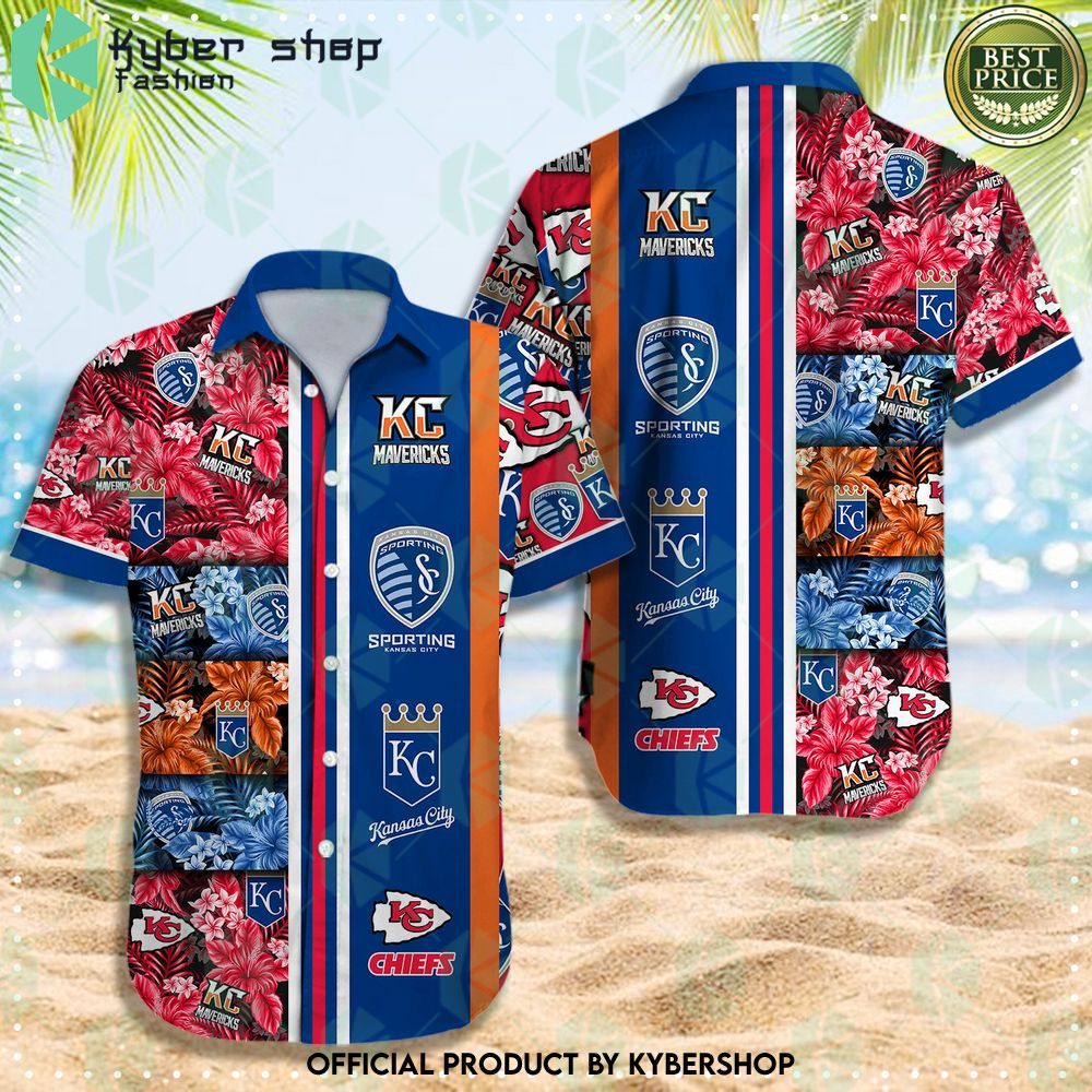 kansas city chiefs kansas city royals kansas city mavericks kansas city sporting hawaiian shirt limited edition fru2q