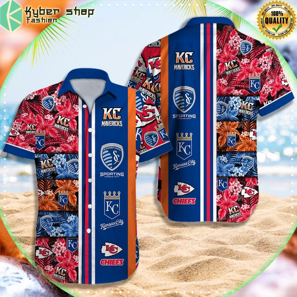 kansas city chiefs kansas city royals kansas city mavericks kansas city sporting hawaiian shirt limited edition g1kpg