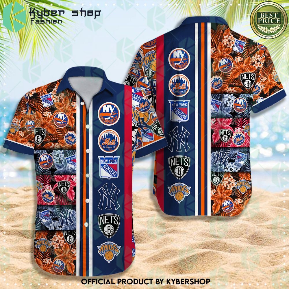 New York Islanders New York Mets New York Rangers New York Yankees New York Nets New York Knicks Hawaiian Shirt - LIMITED EDITION