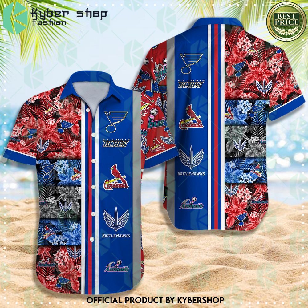 St. Louis Blues St. Louis Cardinals St. Louis Battlehawks St. Louis Ambush Hawaiian Shirt - LIMITED EDITION