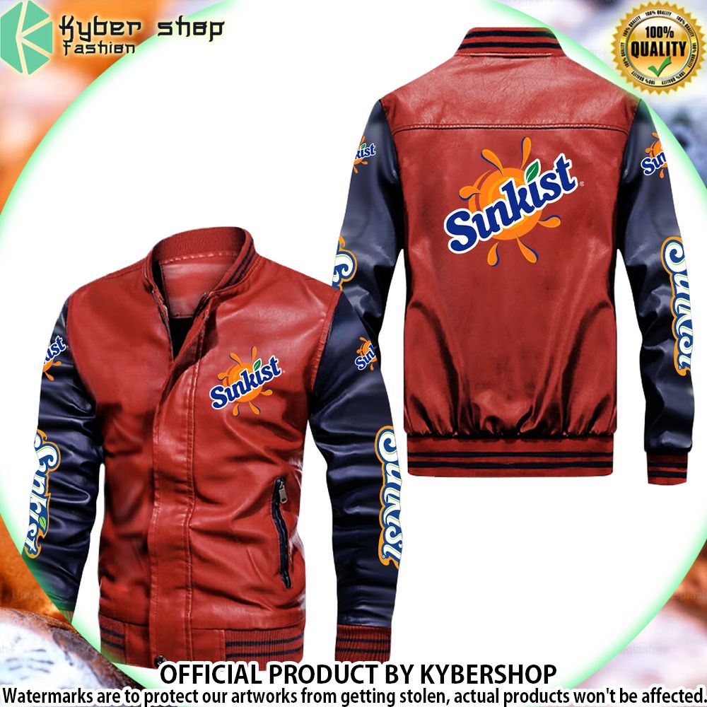 sunkist bomber leather jacket limited edition unfwn
